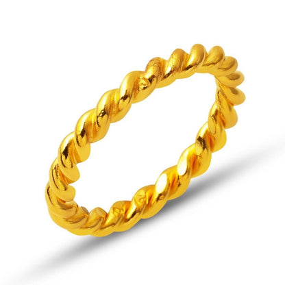 22K Yellow Gold Double Twisted Ring