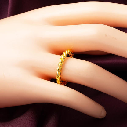22K Yellow Gold Double Twisted Ring