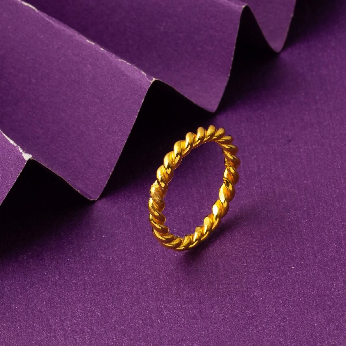 22K Yellow Gold Double Twisted Ring