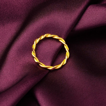 22K Yellow Gold Double Twisted Ring (3.57 g)