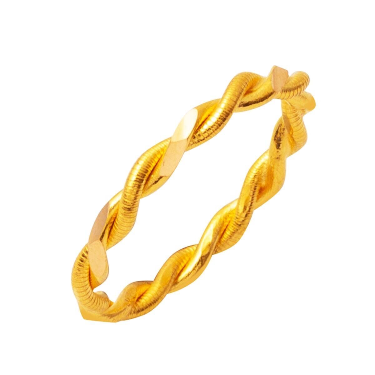 22K Yellow Gold Double Twisted Ring (3.57 g)