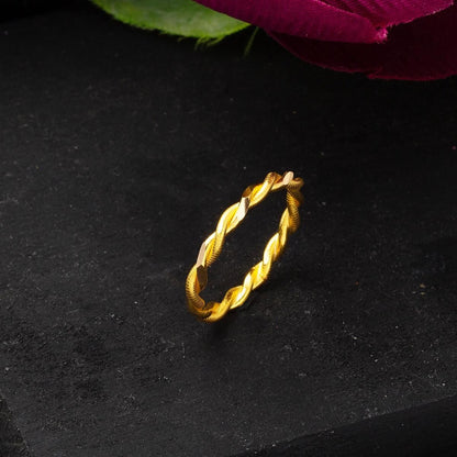 22K Yellow Gold Double Twisted Ring (3.57 g)