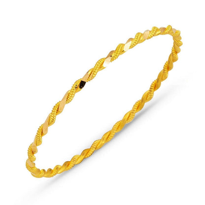 22K Yellow Gold Double Twisted Children's Bangle