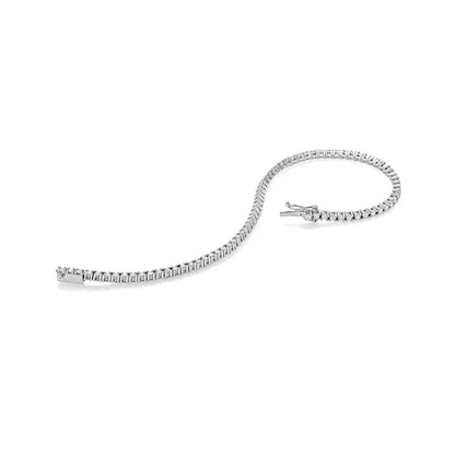 1.5 ct. tw. Classic Four-Prong Natural Diamond Tennis Anklet Bracelet in 18K White Gold