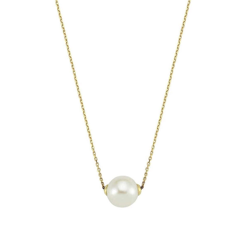 14K Yellow Gold Pearl Necklace