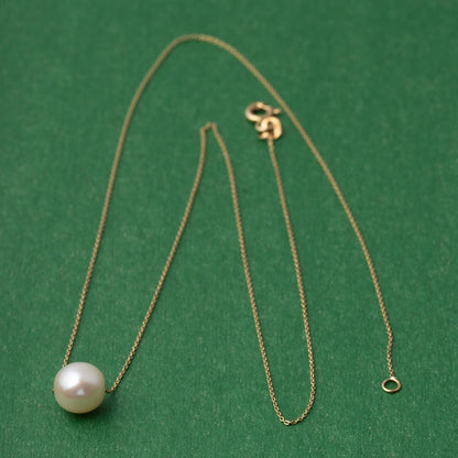 14K Yellow Gold Pearl Necklace (1.5 g)