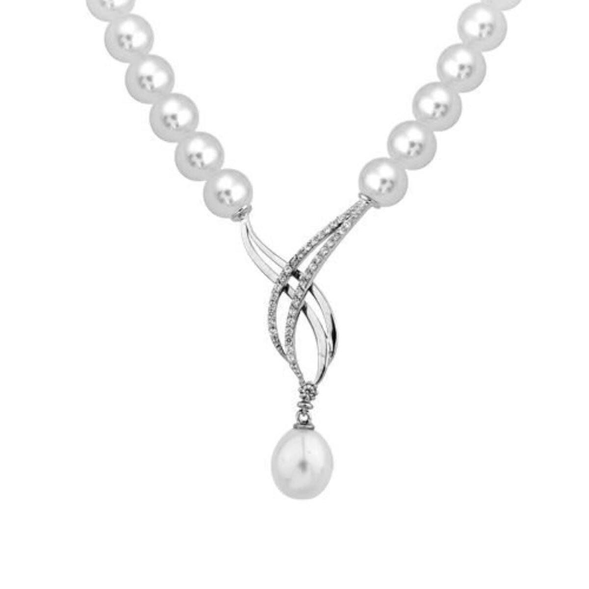 14K White Gold Pearl Jewelry Set