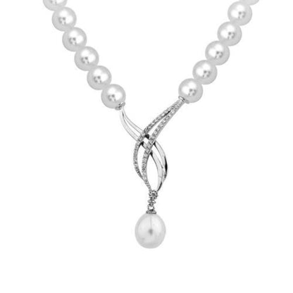 14K White Gold Pearl Jewelry Set