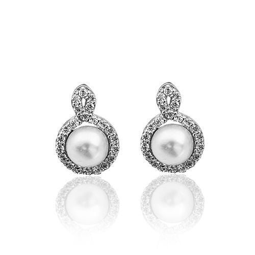 14K White Gold Engagement Pearl Jewelry Set