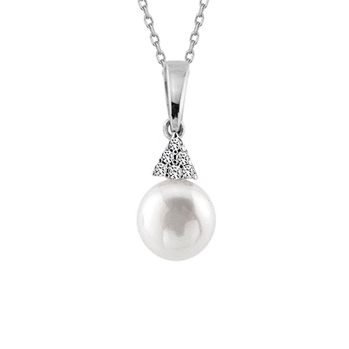14K White Gold Inera Pearl Necklace