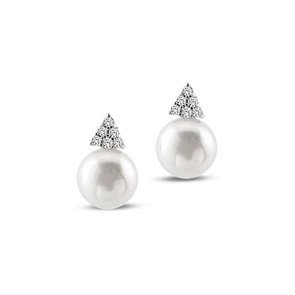 14K White Gold Inera Pearl Earrings