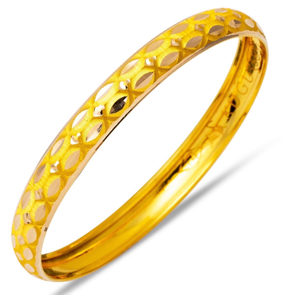 14K Yellow Gold Insta Children's Bangle