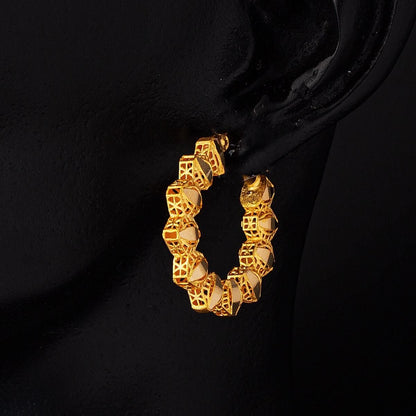 22K Yellow Gold Insta Hoop Earrings