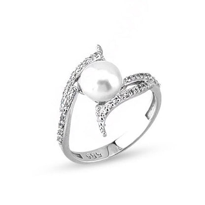 14K Yellow Gold Ivy Pearl Ring