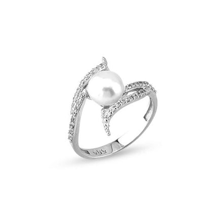 14K White Gold Isabella Bridal Pearl Set