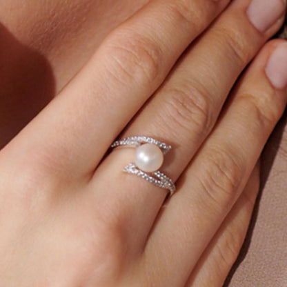 14K White Gold Isabella Bridal Pearl Set