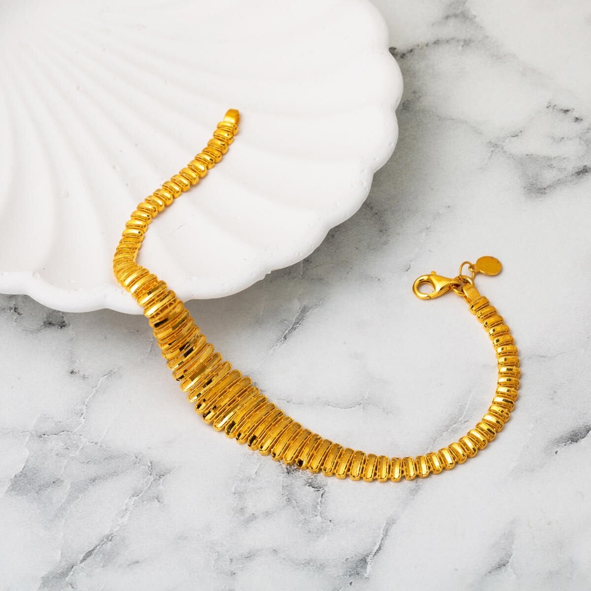 14K Yellow Gold Sparkling Wedding Set