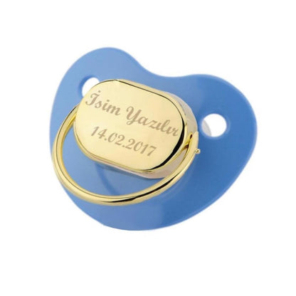 14K Yellow Gold Personalized Name Gift Pacifier Charm