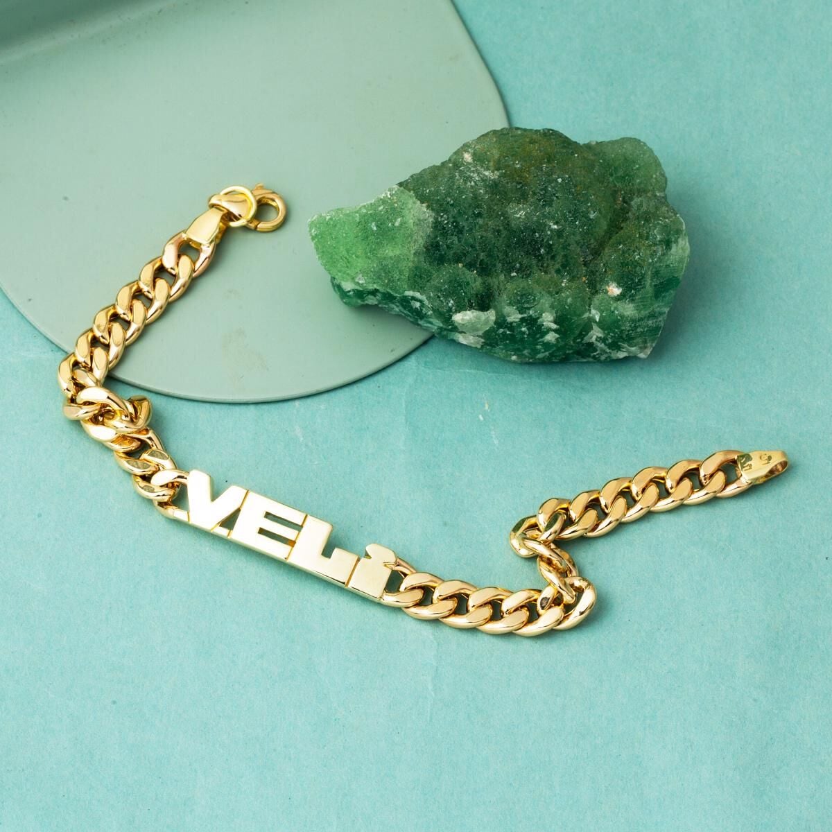 14K Yellow Gold Name Bracelet