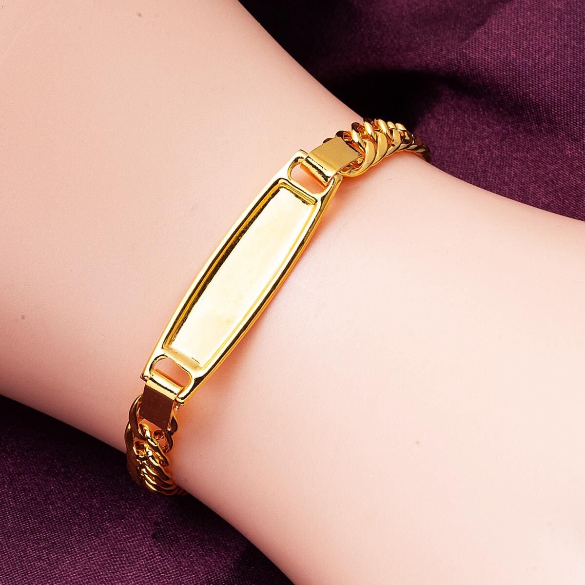22K Yellow Gold Name Plate Children's Bracelet (5.92 g)