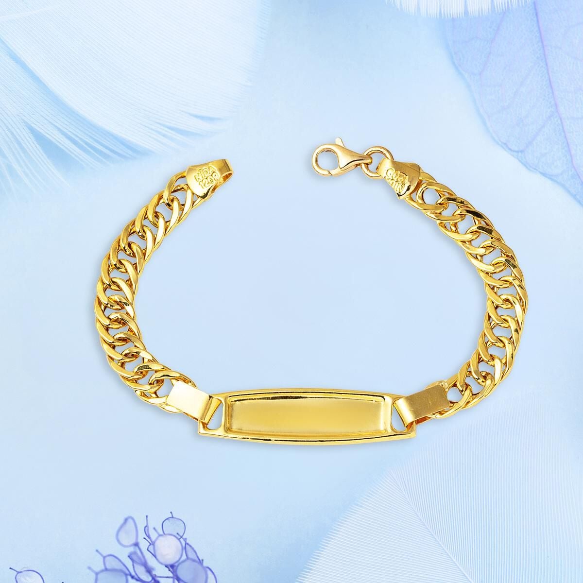 22K Yellow Gold Name Plate Children's Bracelet (5.92 g)