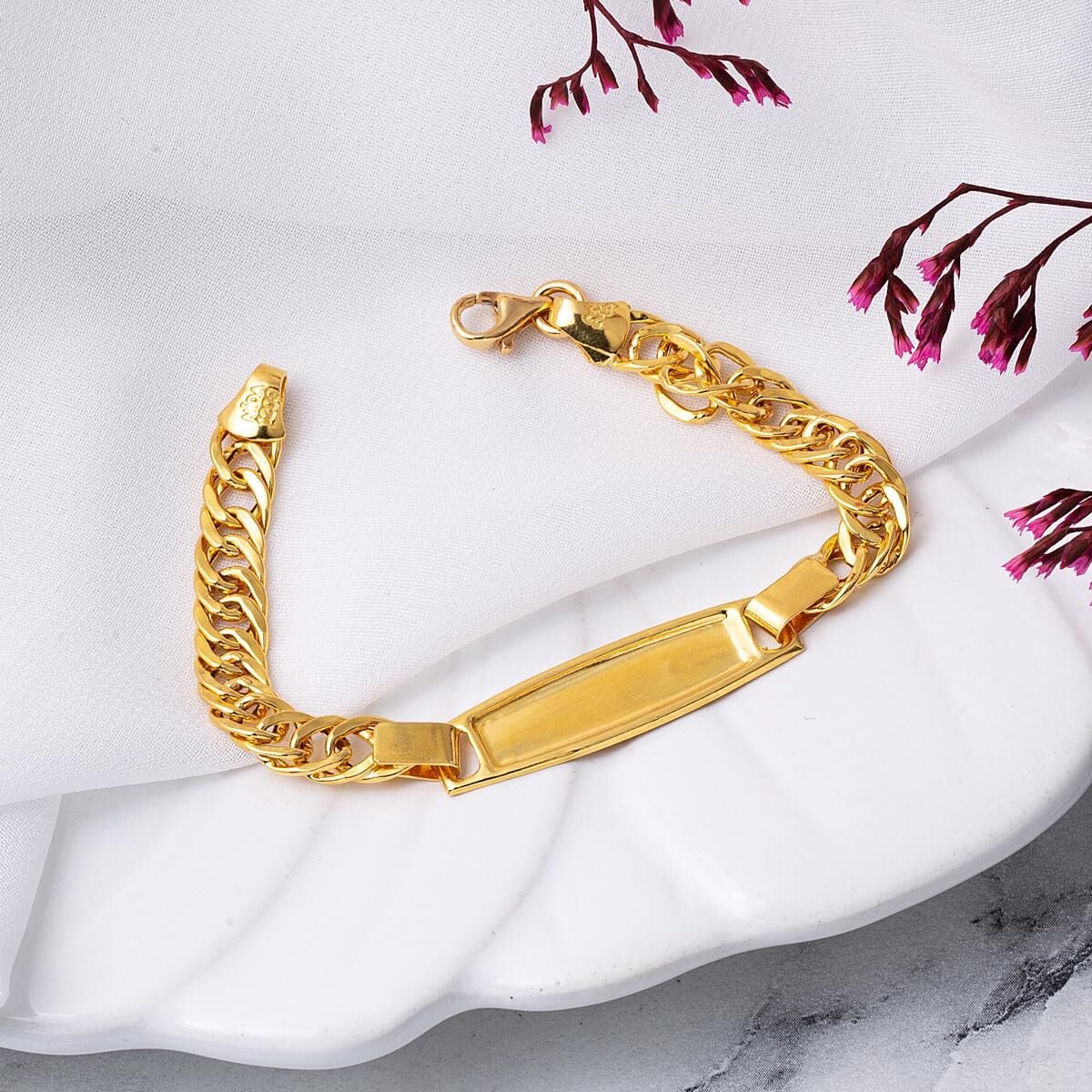 22K Yellow Gold Name Plate Children's Bracelet (5.92 g)
