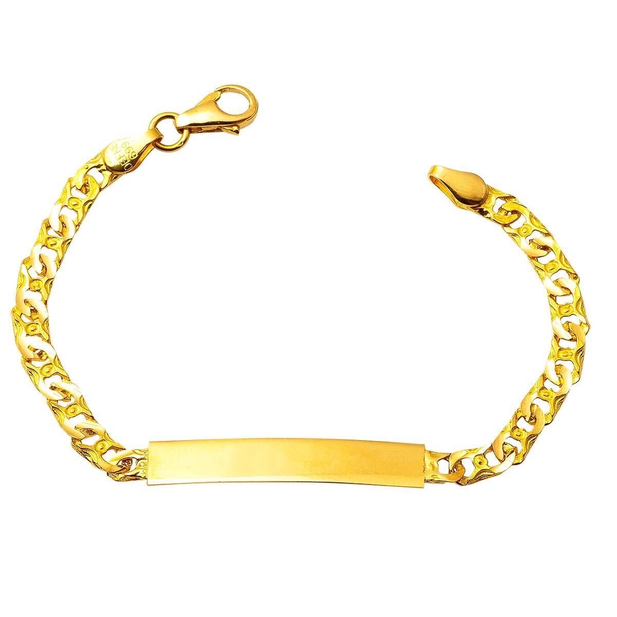 22K Yellow Gold Name Plate Children's Bracelet