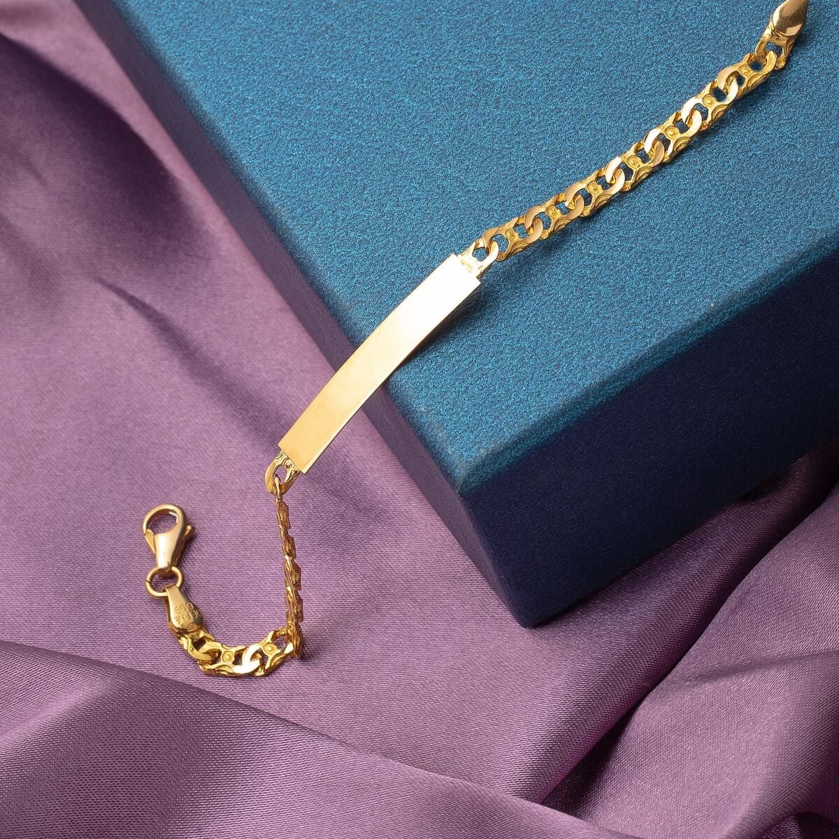 22K Yellow Gold Name Plate Children's Bracelet