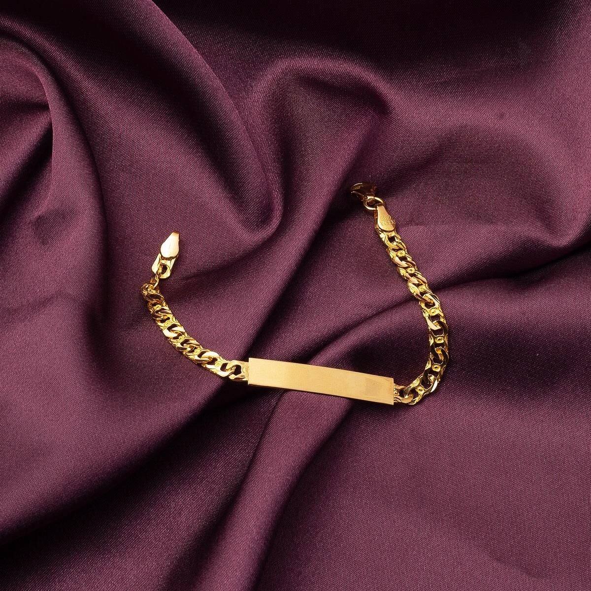 22K Yellow Gold Name Plate Children's Bracelet