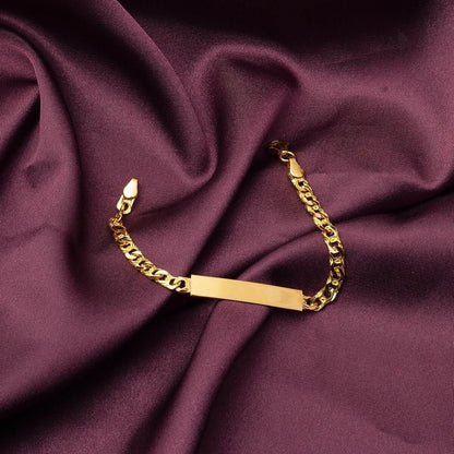 22K Yellow Gold Name Plate Children's Bracelet