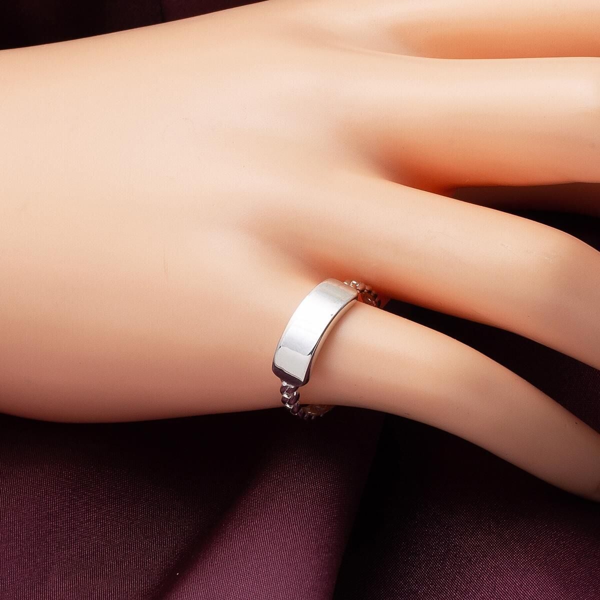 14K White Gold Name Pinky Ring