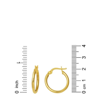 14K Yellow Gold Italian Hoop Earrings (1.35 g)