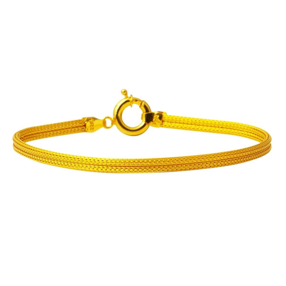 14K Yellow Gold Italian Braided Bracelet