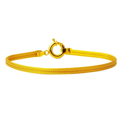 14K Yellow Gold Italian Braided Bracelet