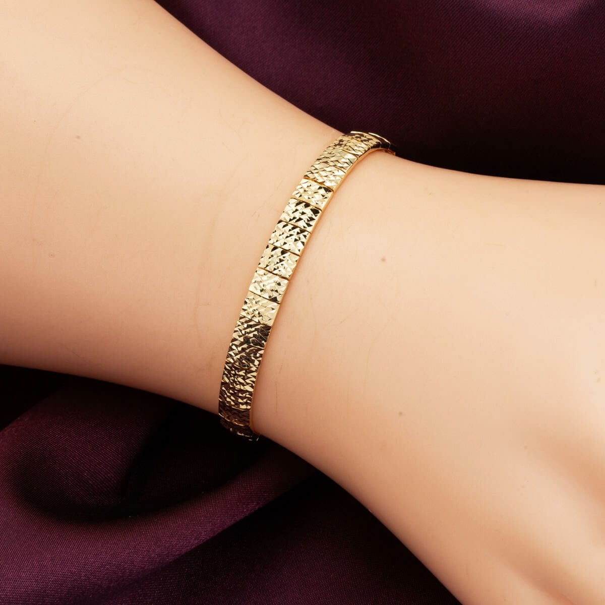 14K Yellow Gold Italian Tennis Jewelry Set