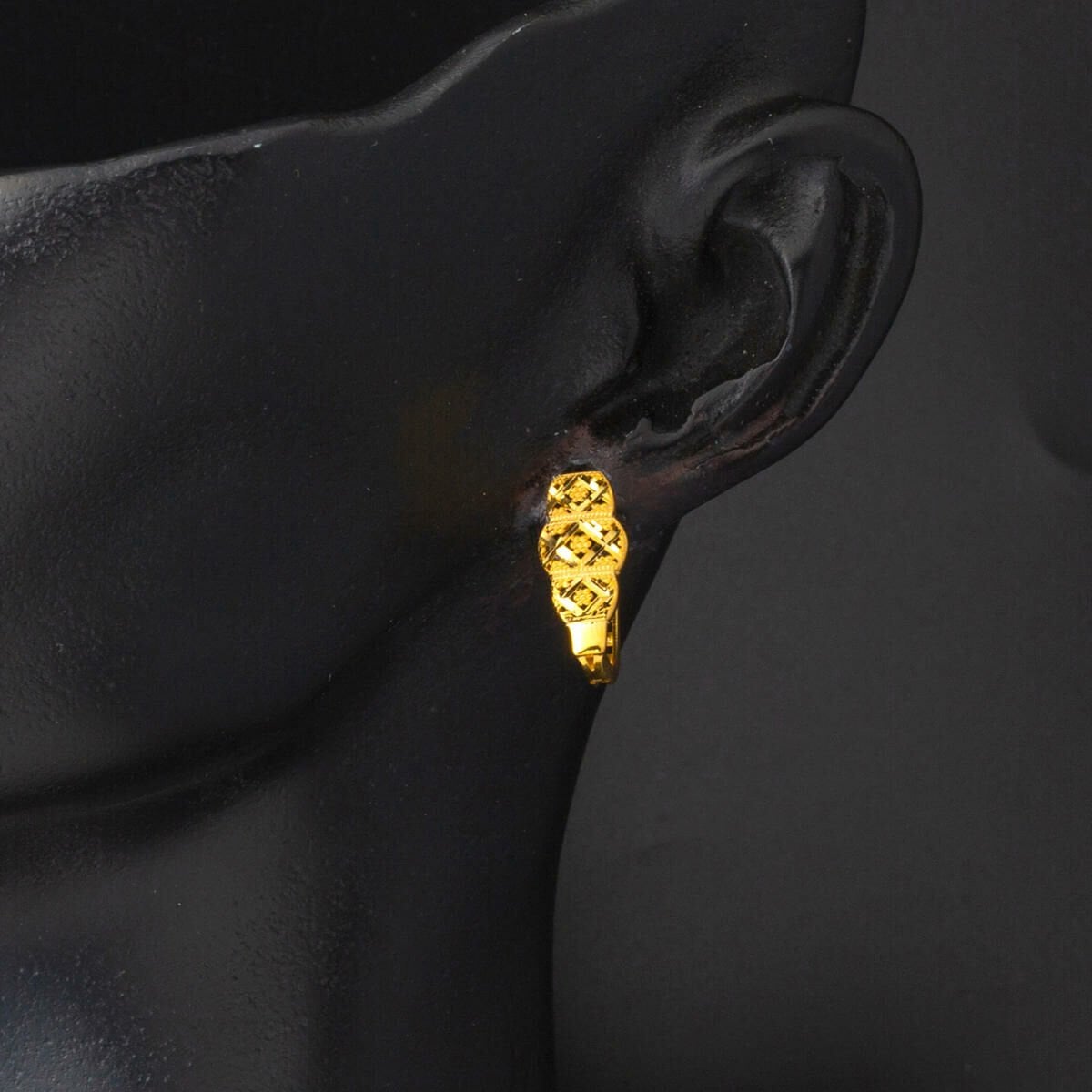 14K Yellow Gold Italian Engraved Necklace Bracelet Earrings Set