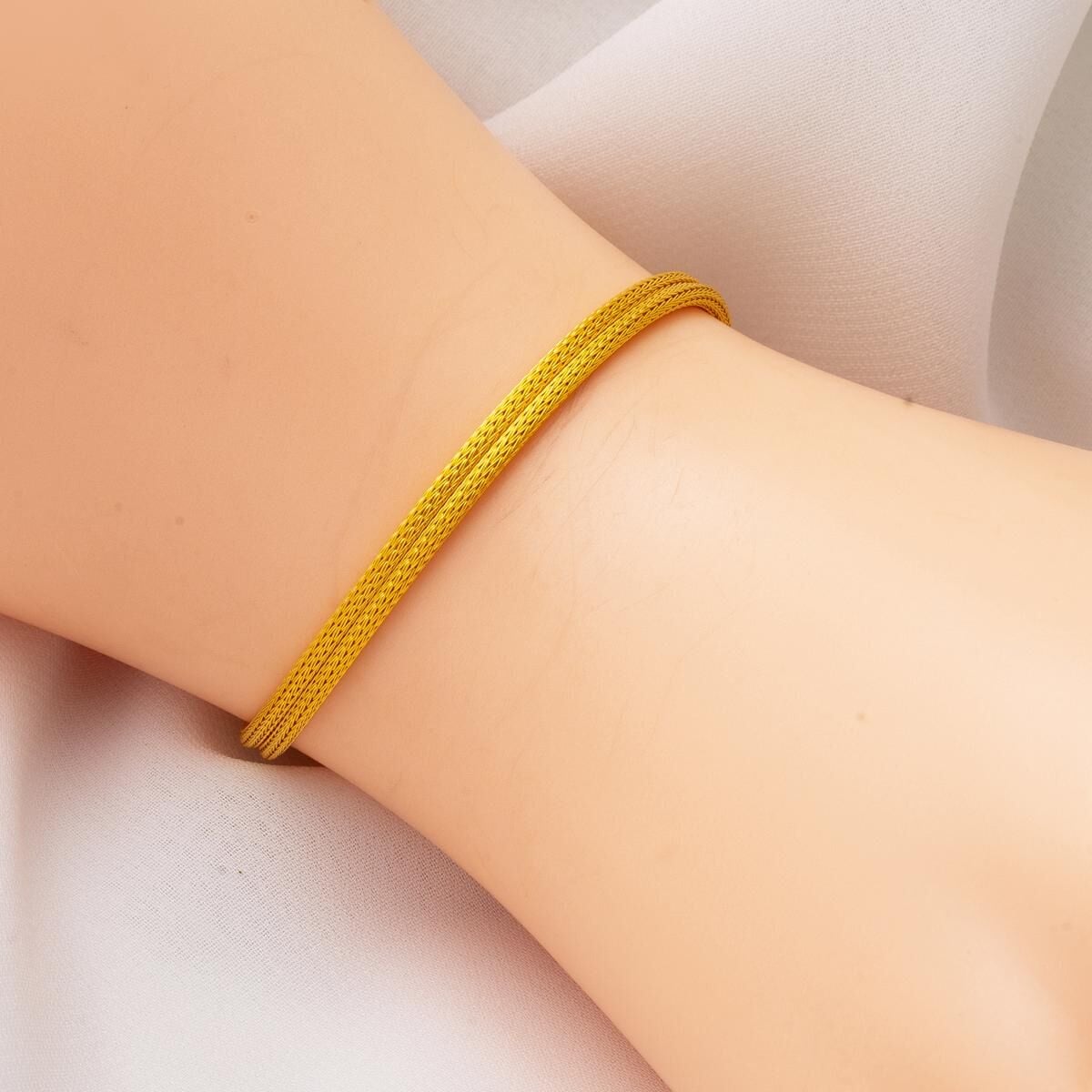 14K Yellow Gold Italian Braided Chain Set