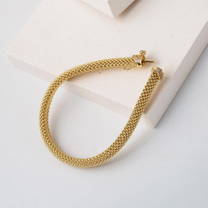 14K Yellow Gold Jessica Italian Cubic Zirconia Women's Bracelet