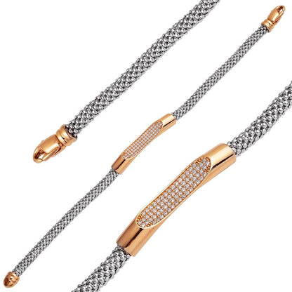 14K Rose Gold Jessica Cubic Zirconia Bracelet