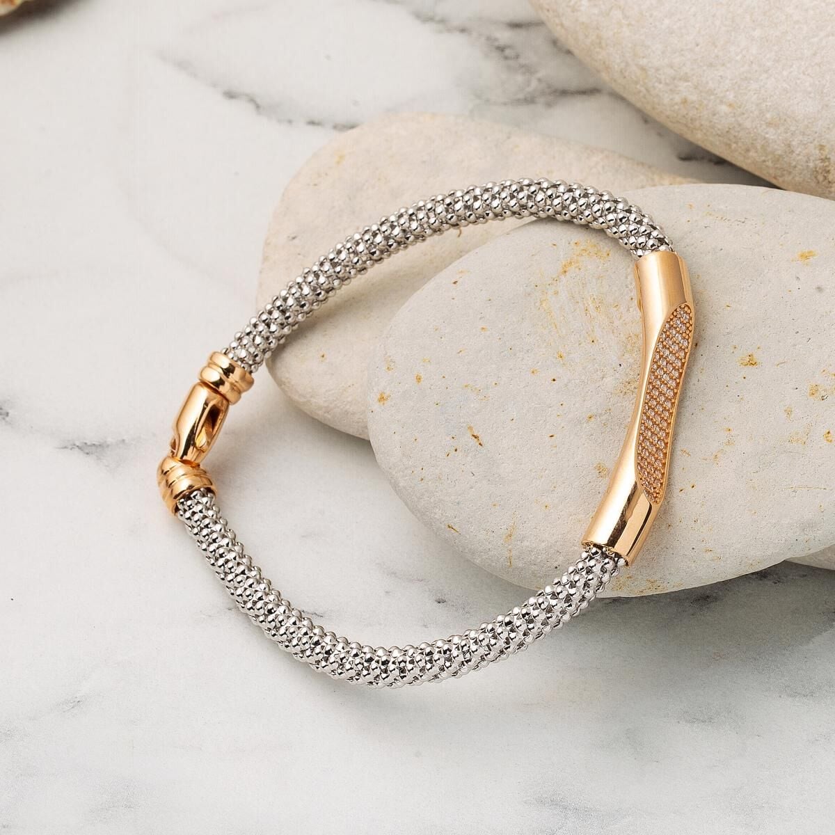 14K Rose Gold Jessica Cubic Zirconia Bracelet