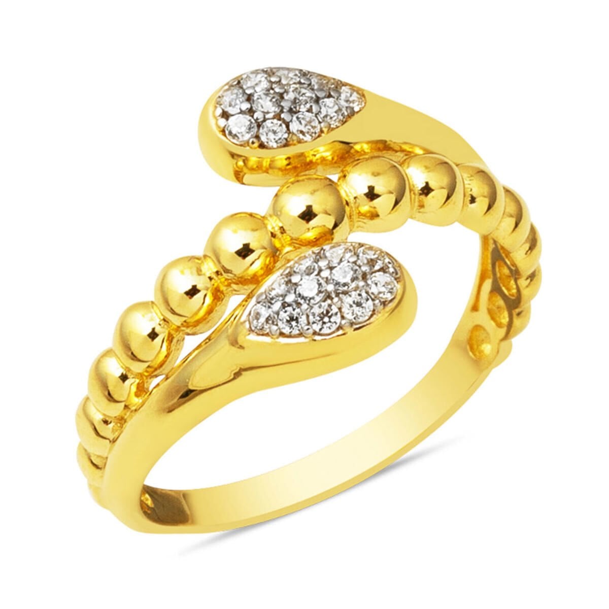 14K Yellow Gold Julia Fashion Cubic Zirconia Ring