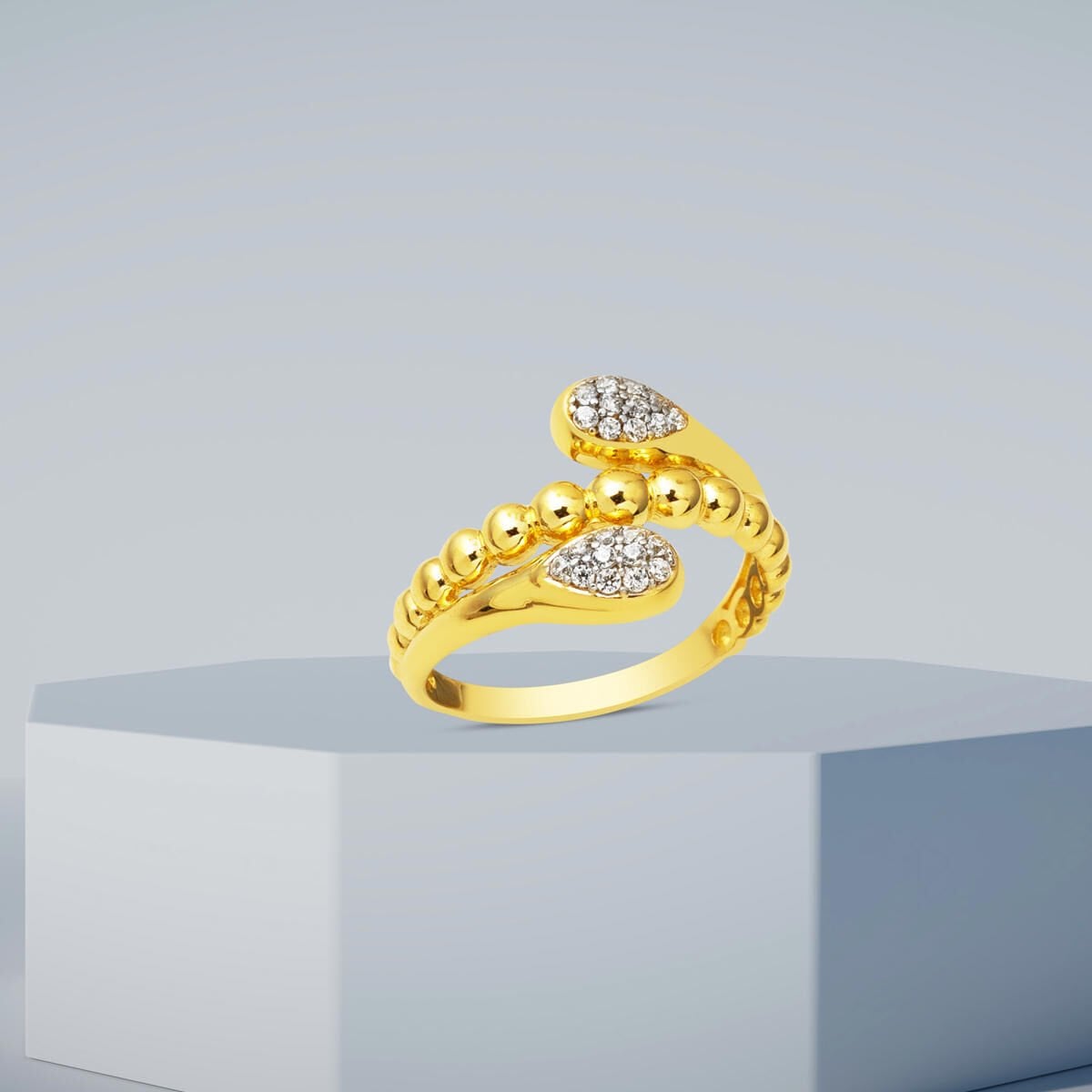 14K Yellow Gold Julia Fashion Cubic Zirconia Ring