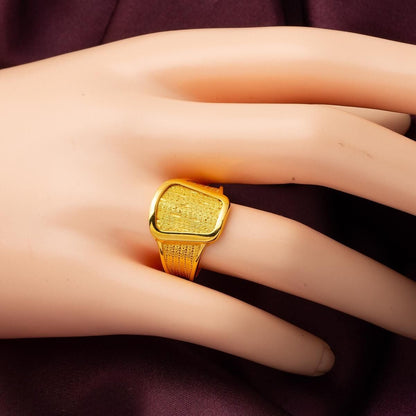 22K Yellow Gold Caucasian Mesh Ring