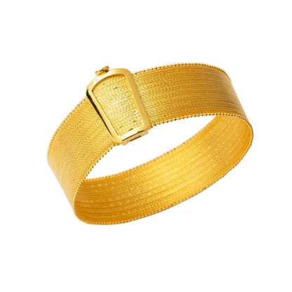 14K Yellow Gold Caucasian Mesh Bracelet