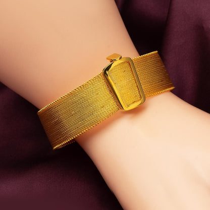 14K Yellow Gold Caucasian Mesh Bracelet