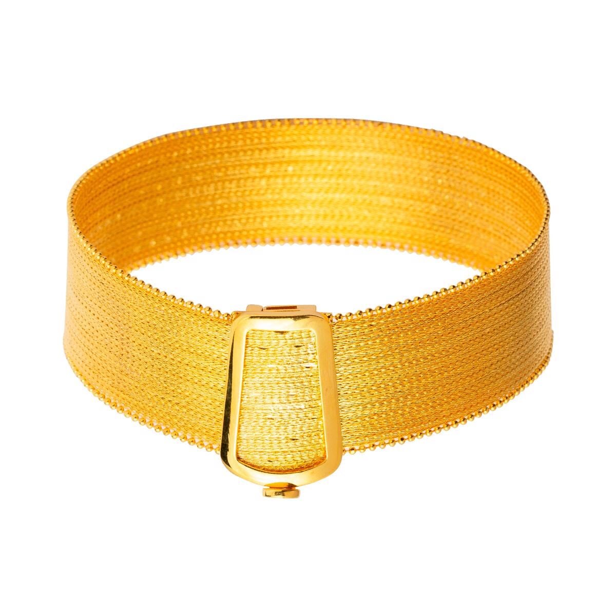 14K Yellow Gold Caucasian Mesh Bracelet