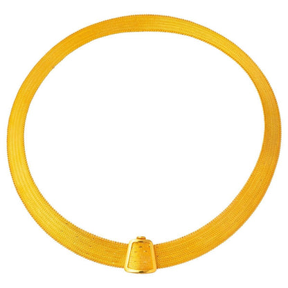 14K Yellow Gold Caucasian Mesh Collar Necklace