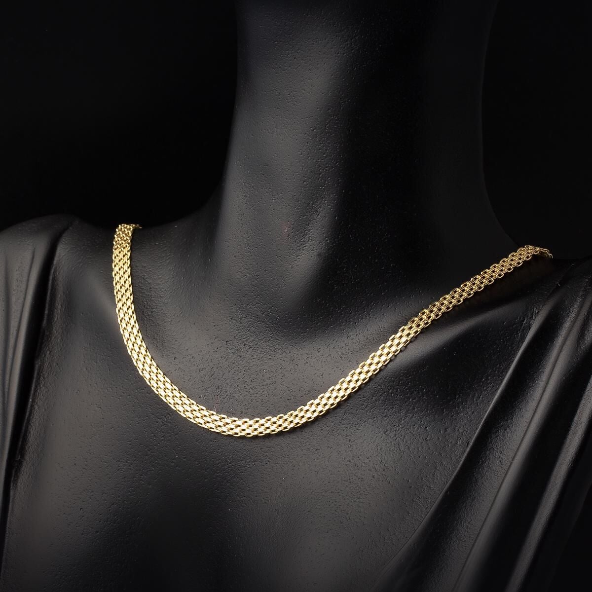 14K Yellow Gold Heart Lock Collar Necklace Bracelet Set
