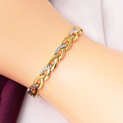 14K Yellow Gold Hand Engraved Bracelet (6.55 g)