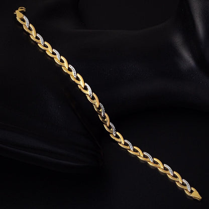14K Yellow Gold Hand Engraved Bracelet (6.55 g)